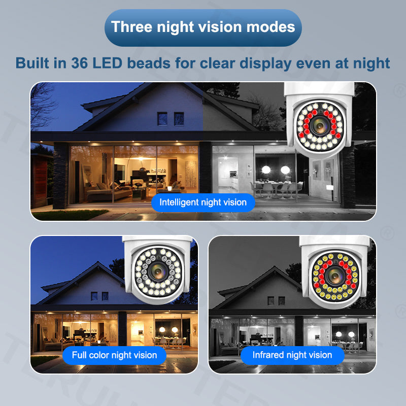 1080p HD Outdoor WiFi Security Camera with Panoramic View Waterproof Motion Detection and Two-Way Audio