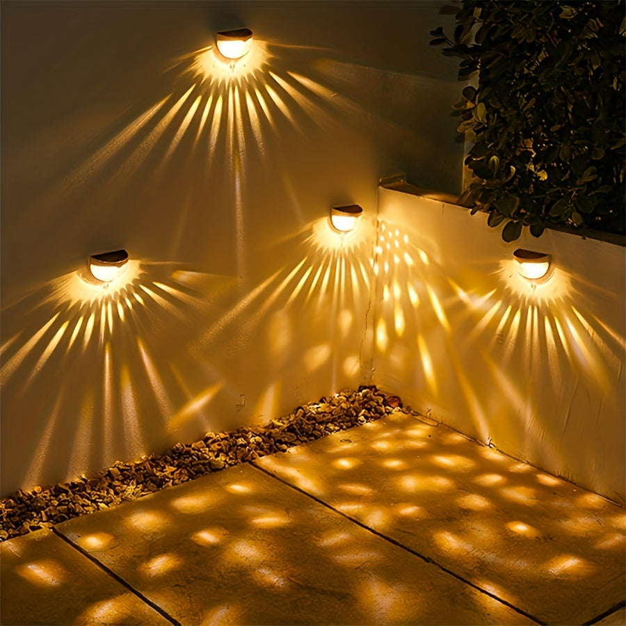 6pcs Luces solares de cerca para exteriores luz cálida blanca camino jardín patio iluminación