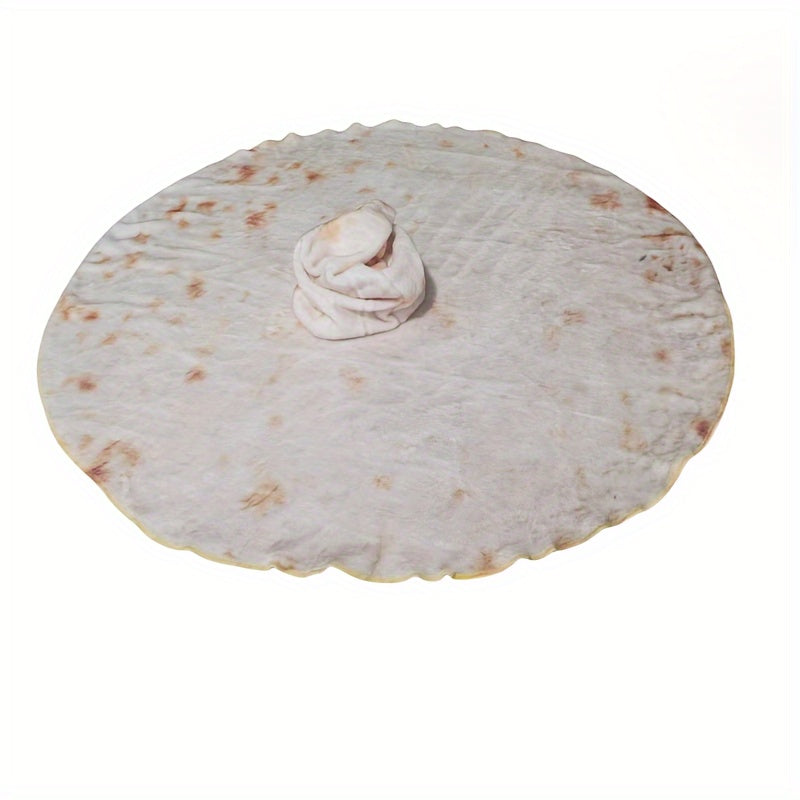 Cozy Flannel Blanket, Burrito Blanket Set with Hat, Quirky Pancake Cabbage Blanket - Perfect Funny and Warm Quilt for Halloween and Christmas Gifting