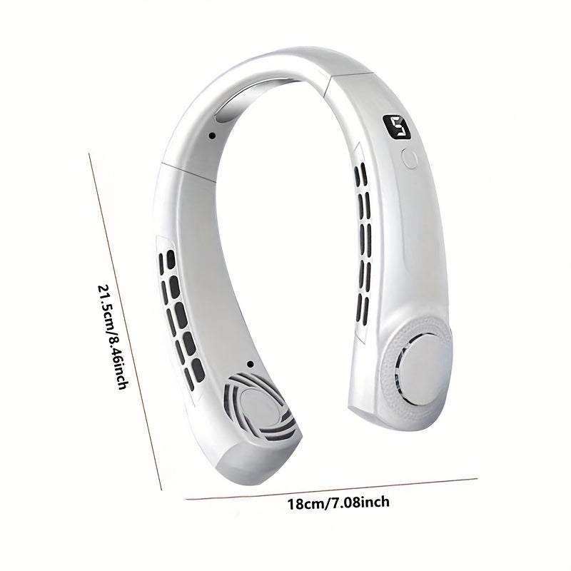 Bladeless Portable Neck Fan 360° Rotatable Airflow USB Rechargeable