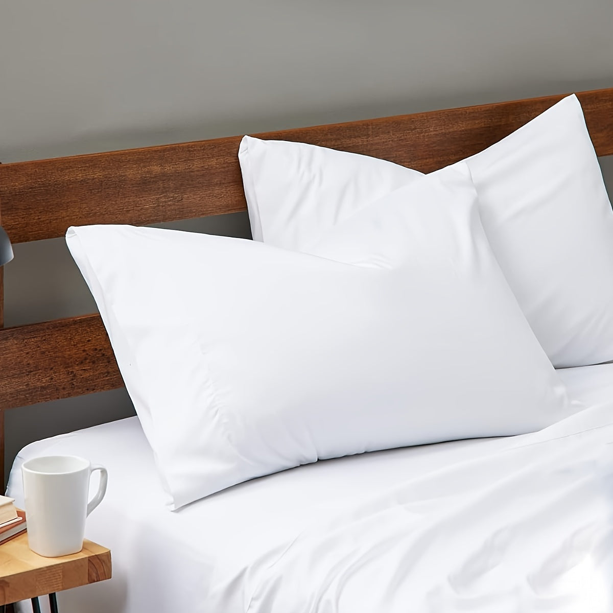 Microfiber Envelope Pillowcase White 50.8x66.04cm Ultra Soft Durable Machine Washable