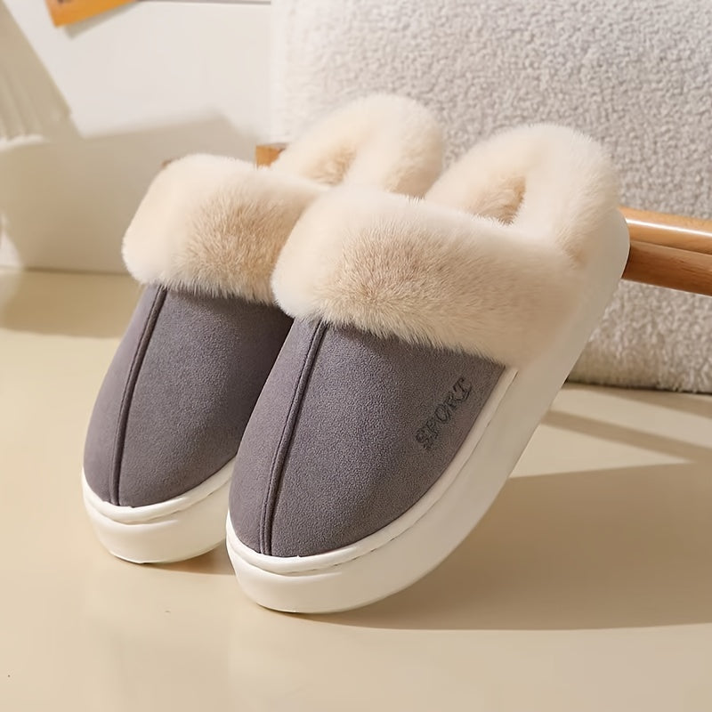 Juftlar uchun iliq va yumshoq qish poyabzallari, ichki qismi to'quv bilan qoplangan va ichki yoki tashqi foydalanish uchun sirpanmaydigan kauchuk taglikka ega. Uyda qulay dam olish uchun ideal.