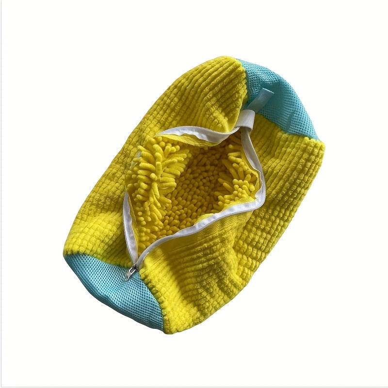 Bolsa de lavandería de tela de punto reutilizable con cremallera para zapatos y juguetes, poliéster duradero nylon