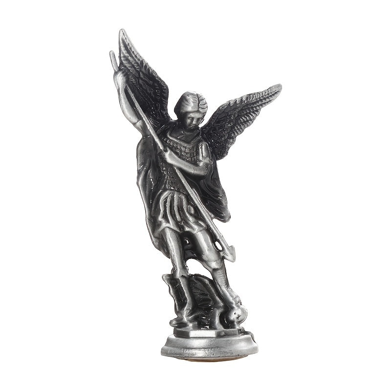 Zinc Alloy Saint Michael Archangel Figurine for Home Decor Tabletop Display