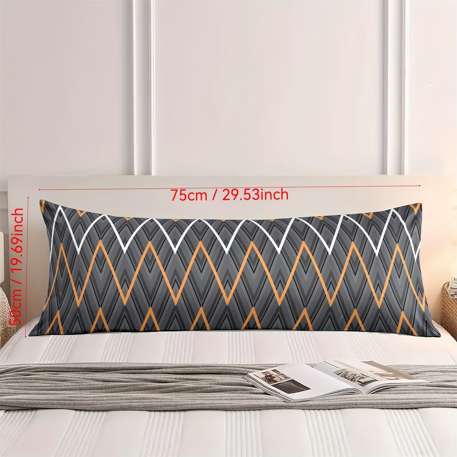 Polyester Geometric Pattern Pillowcase for Body Pillow Soft and Washable
