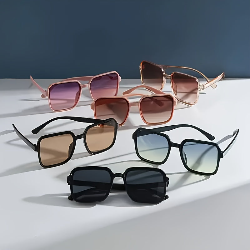 6-Pack Женские Модные Квадратные Очки с Готовыми к Серфингу ПК Линзами