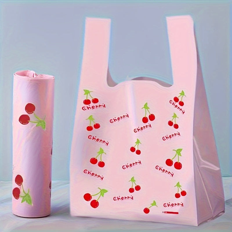 Set of 25/50 Cherry Pattern Gift Bags for Weddings Parties Jewelry Storage