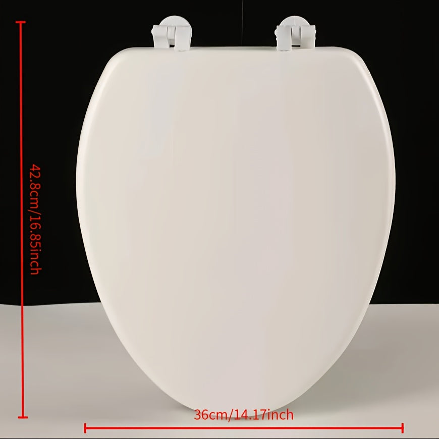 Durable Plastic Toilet Seat Cover with Quick Release Anti-Slip Easy to Clean for Standard Toilets