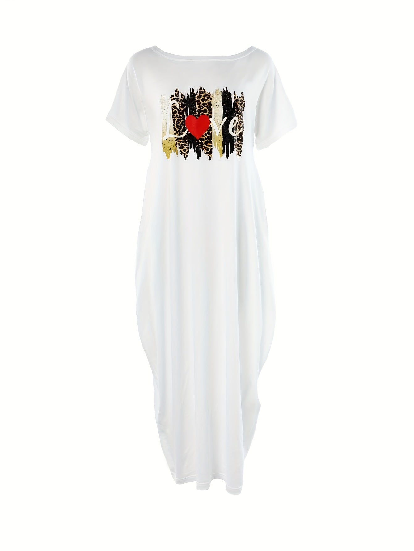 Women's Off-Shoulder Leopard Print Dress Black Gold White Polyester Casual Spring Summer Fall