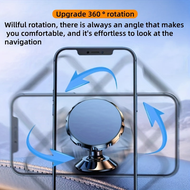 Magnetic Car Phone Holder Aluminum Alloy Universal Mobile Device Mount