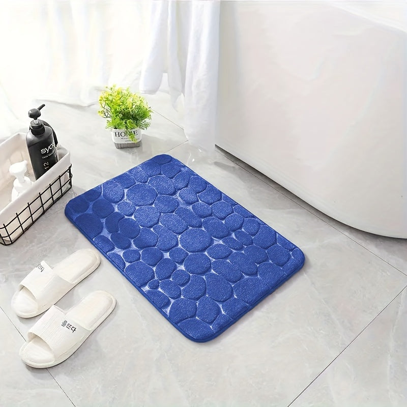Coral Fleece Bath Mat Non-Slip PVC Backing Quick-Drying Machine Washable 40x60 cm