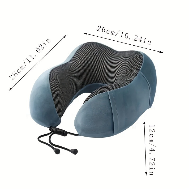 Memory Foam U-Shaped Travel Pillow for Neck Support and Comfort