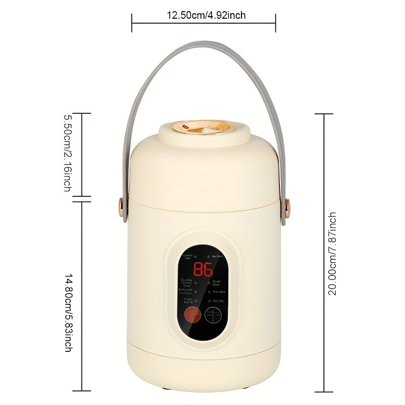 800ml Elektrik Pishirgich 500W Ko‘p Funktsional Guruch va Sekin Pishirgich, Keramika Qozon bilan