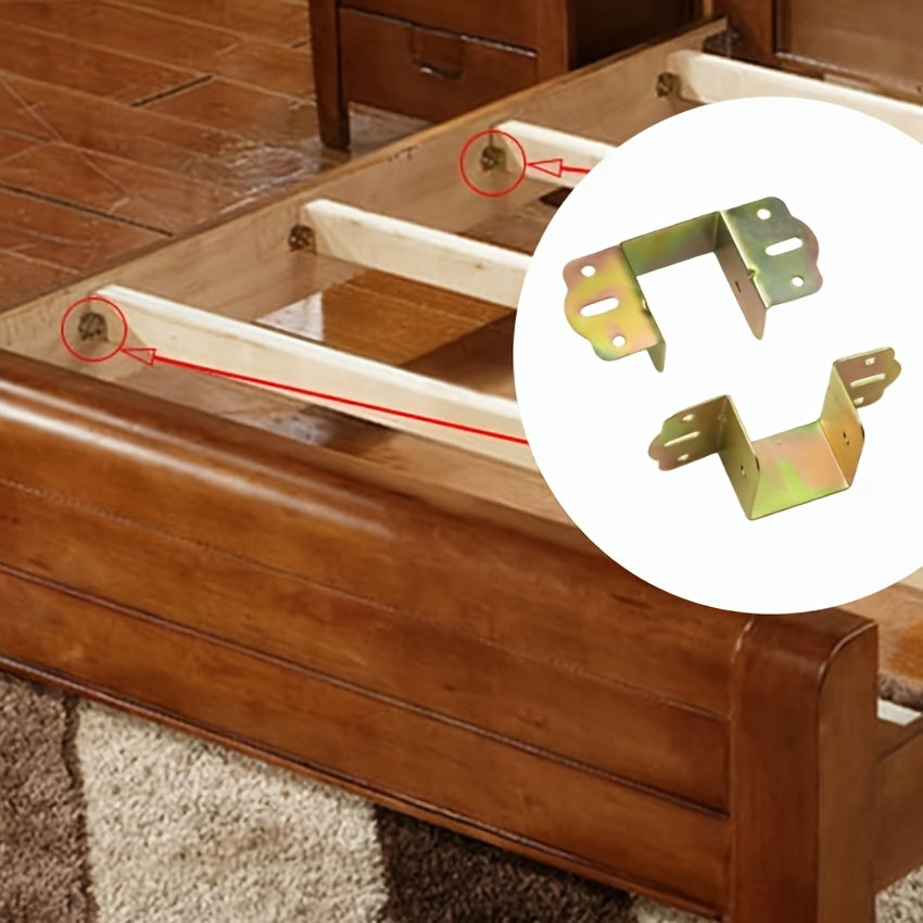 Sturdy Metal Bed Frame Brackets for Corner Joints and Wooden Furniture