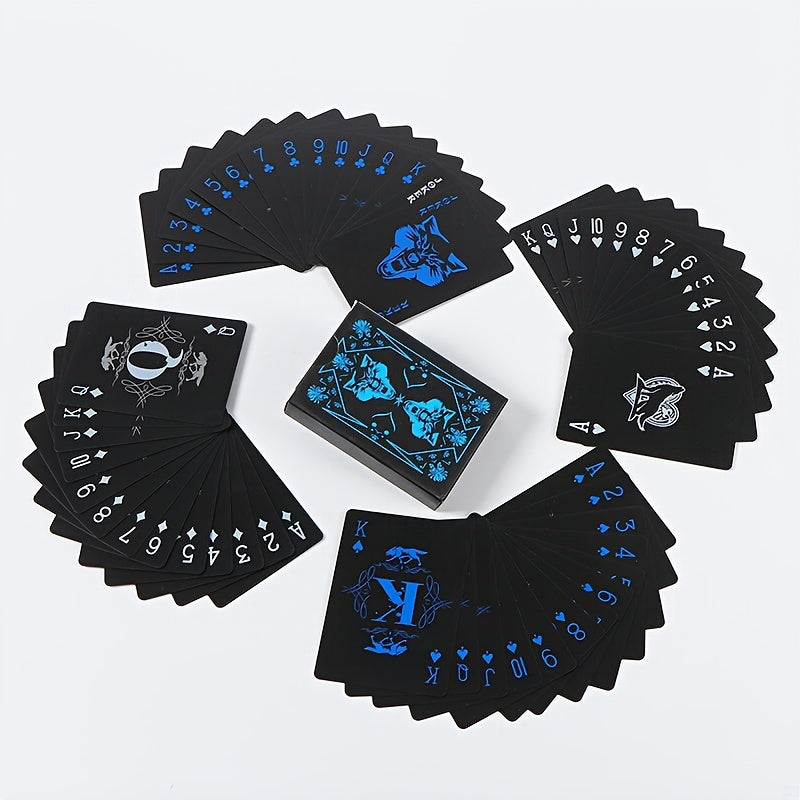 PVC Playing Cards Black and Blue for Parties and Gatherings