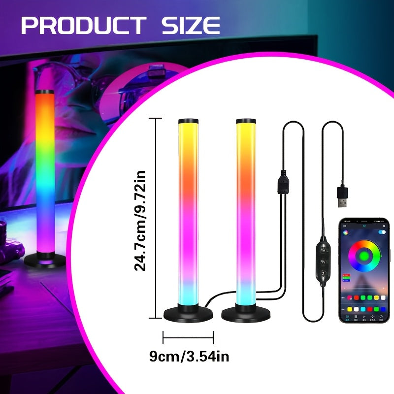 1/2 Pack RGB LED Light Strip with App Control Music Sync Backlight for TV Bedroom Gaming