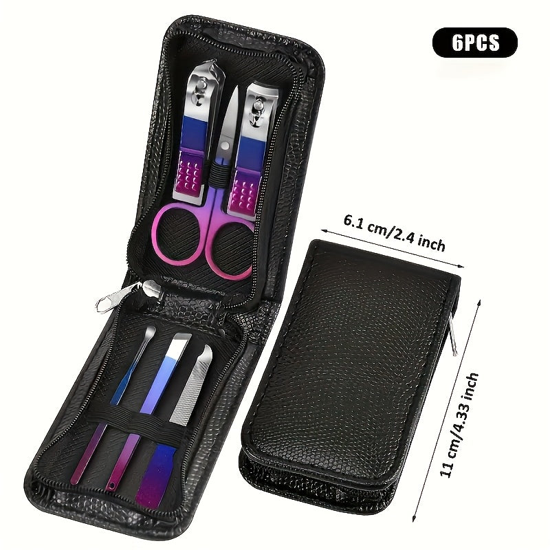 Colorful Stainless Steel Nail Clipper Set for Home and Travel Beauty Care
