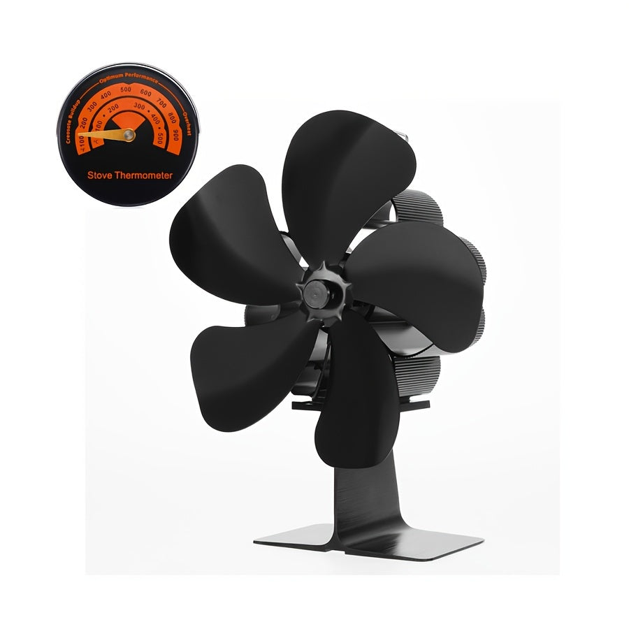 4-Blade Eco-Friendly Stove Fan for Wood Burning Stoves and Fireplaces