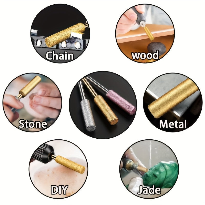 9pcs Titanium-Coated Emery Grinding Wheel for Electric and Chain Saws