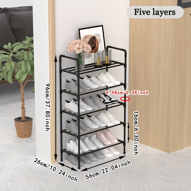 Multi-Layer Metal Shoe Rack for Entryway and Bedroom Storage