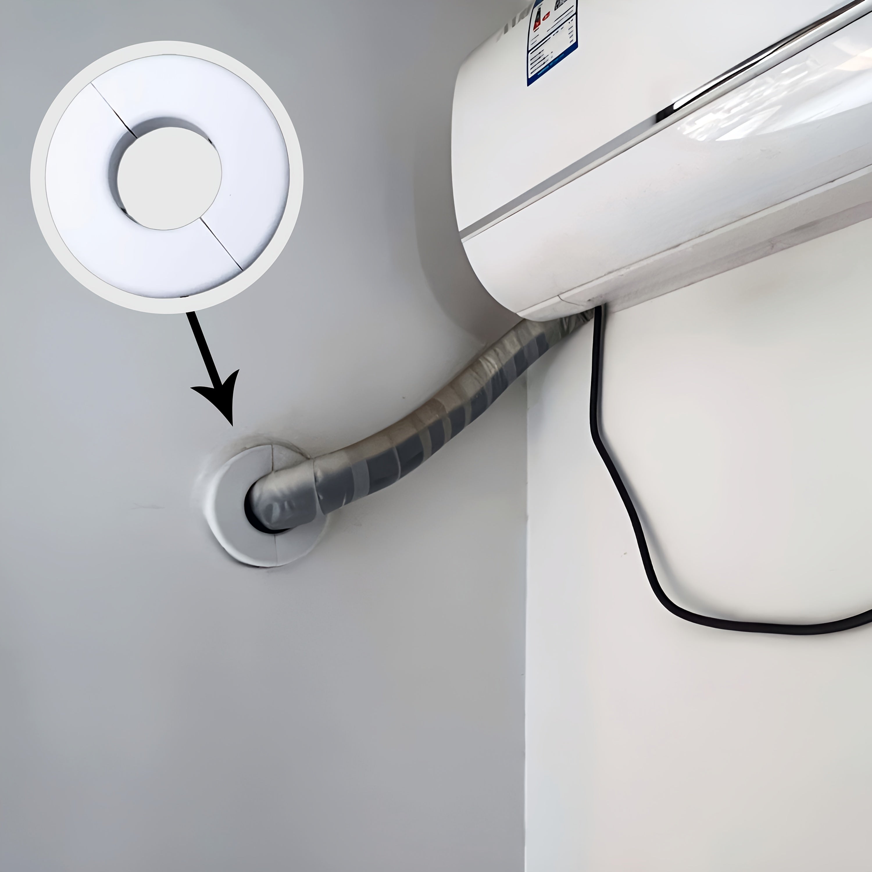 2pcs White Plastic Air Conditioner Vent Cover for Indoor Outdoor Use