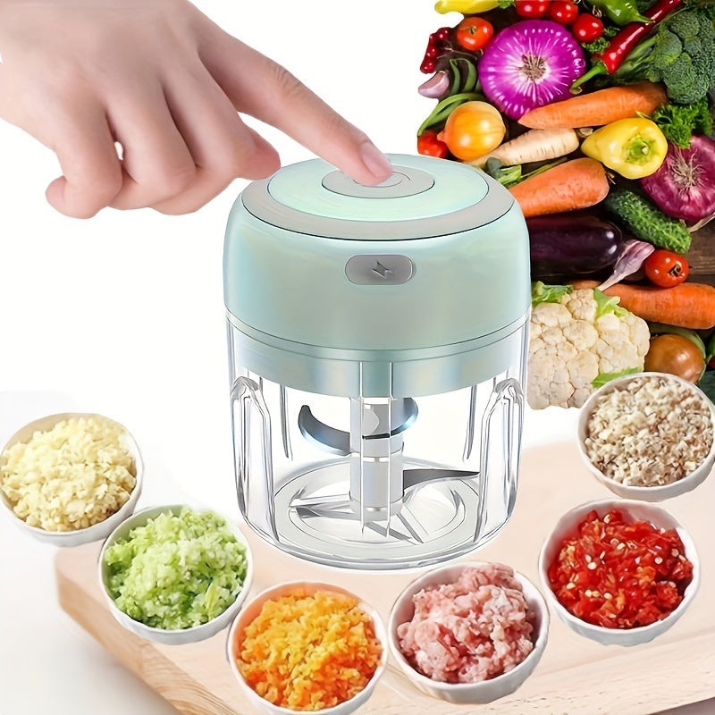 Electric Mini Garlic Chopper 250ml USB Rechargeable Food Processor