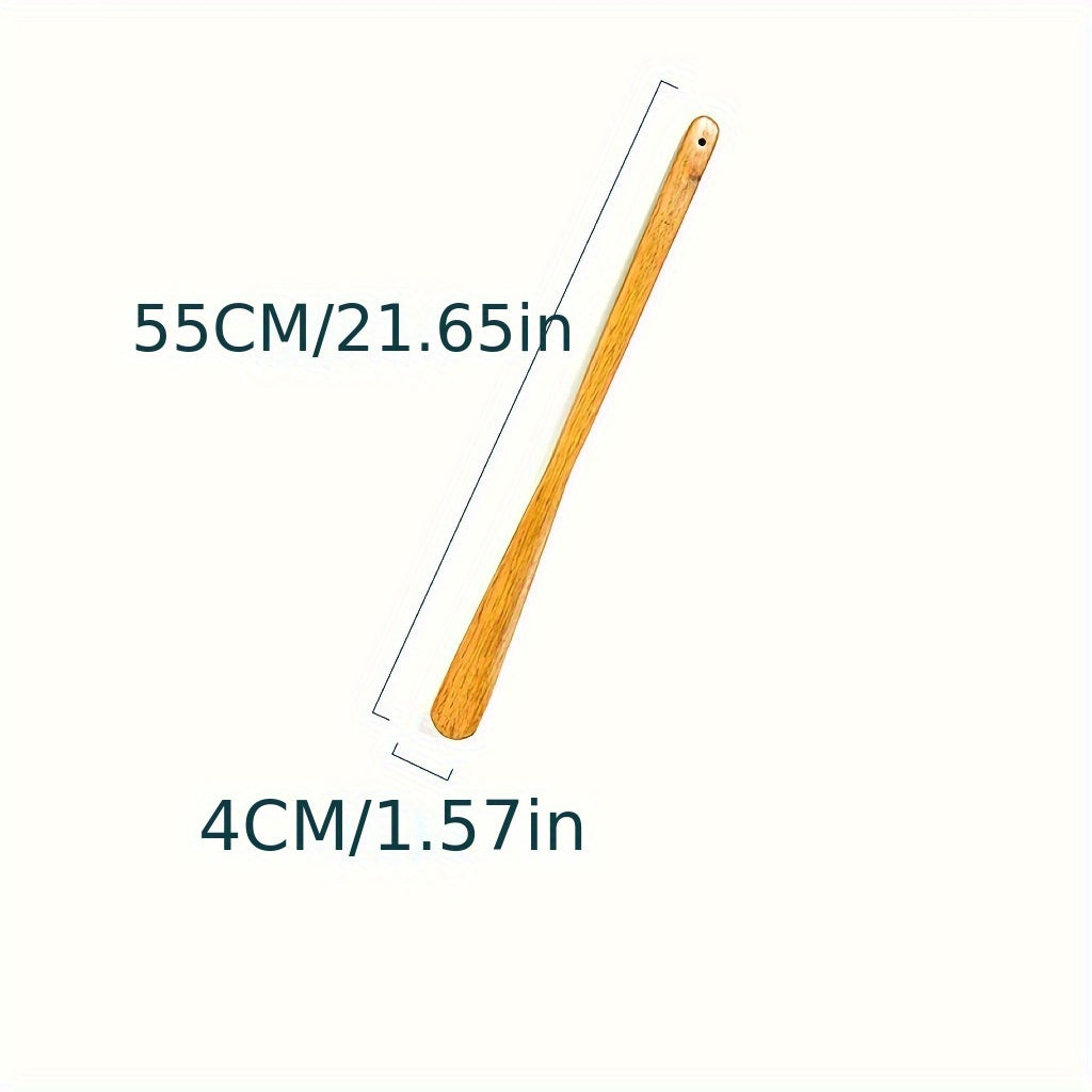 Extra Long Wooden Shoe Horn for Elderly and Pregnant Women Non-Slip Grip