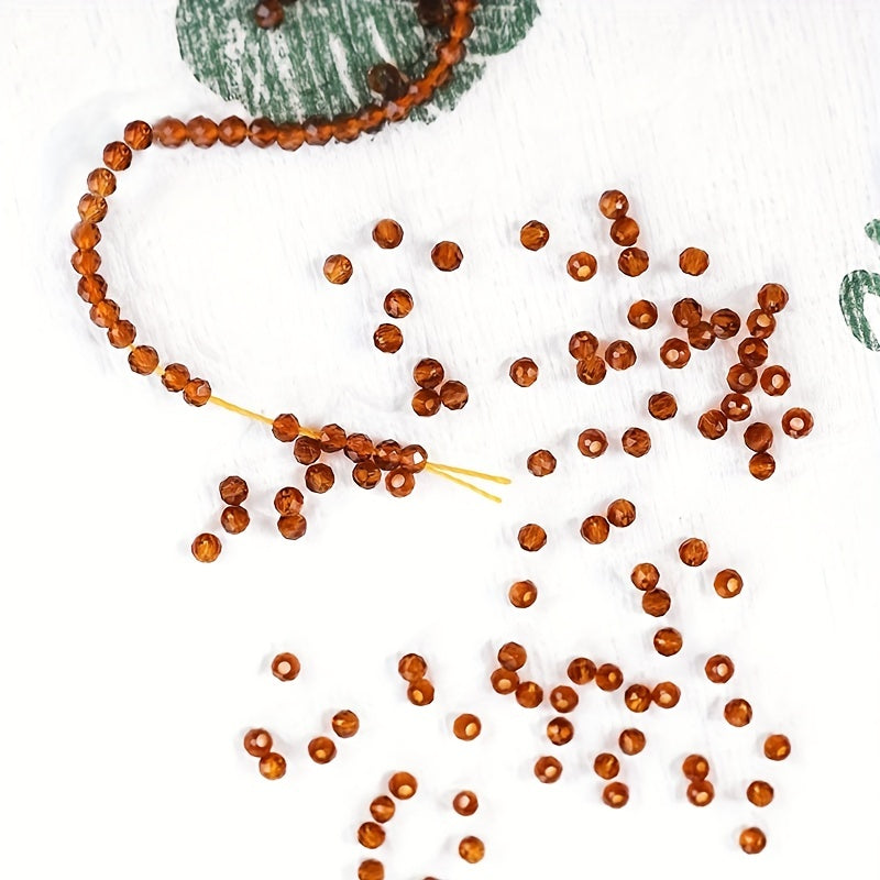 Set of 950/620 Pieces 2mm 3mm Faceted Faux Crystal Glass Beads for Jewelry Making