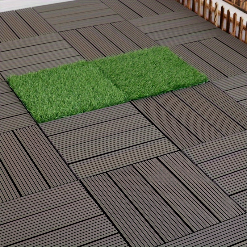 40pcs Waterproof Plastic Interlocking Deck Tiles for Patio Poolside Balcony Backyard