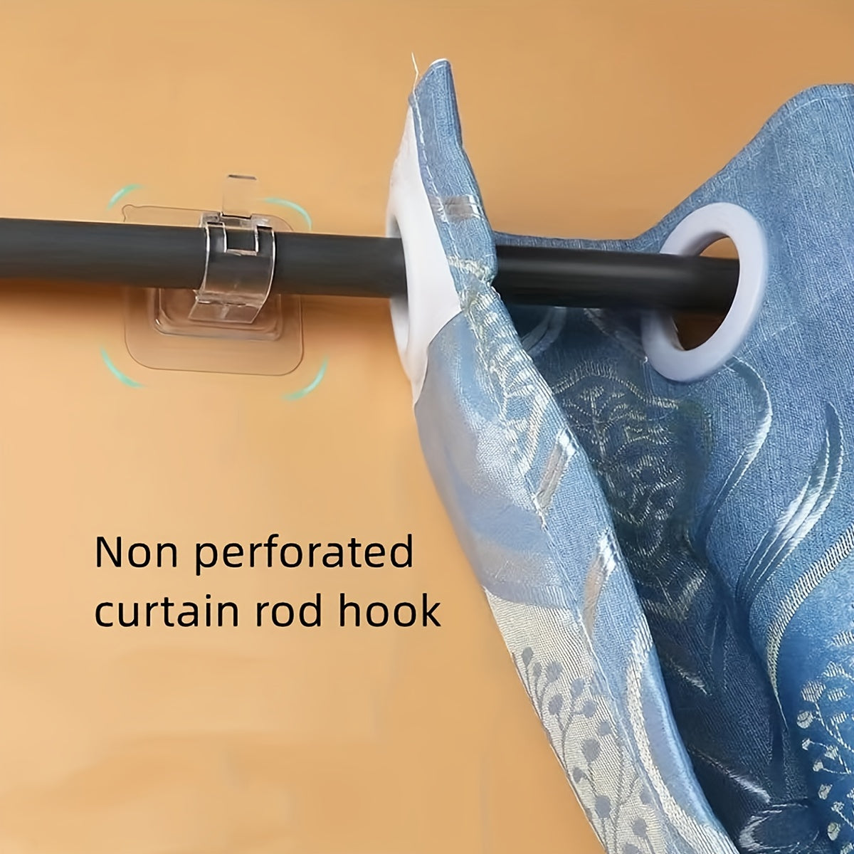 2 ta yopishqoq teleskopik tayoq tutqichlari dush pardalari va eshik pardalari uchun, hammom aksessuarlari uchun teshiksiz devor o'rnatilishi.