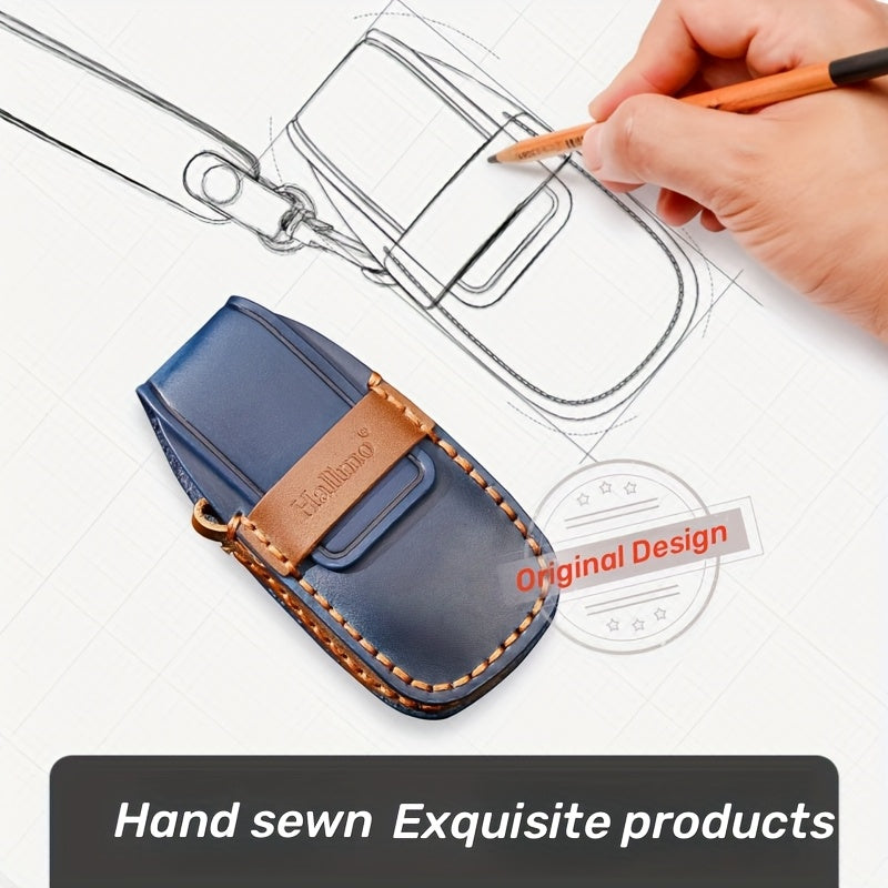 Customized Car Key Fob Cover Leather for SUV Compatible with Multiple Models