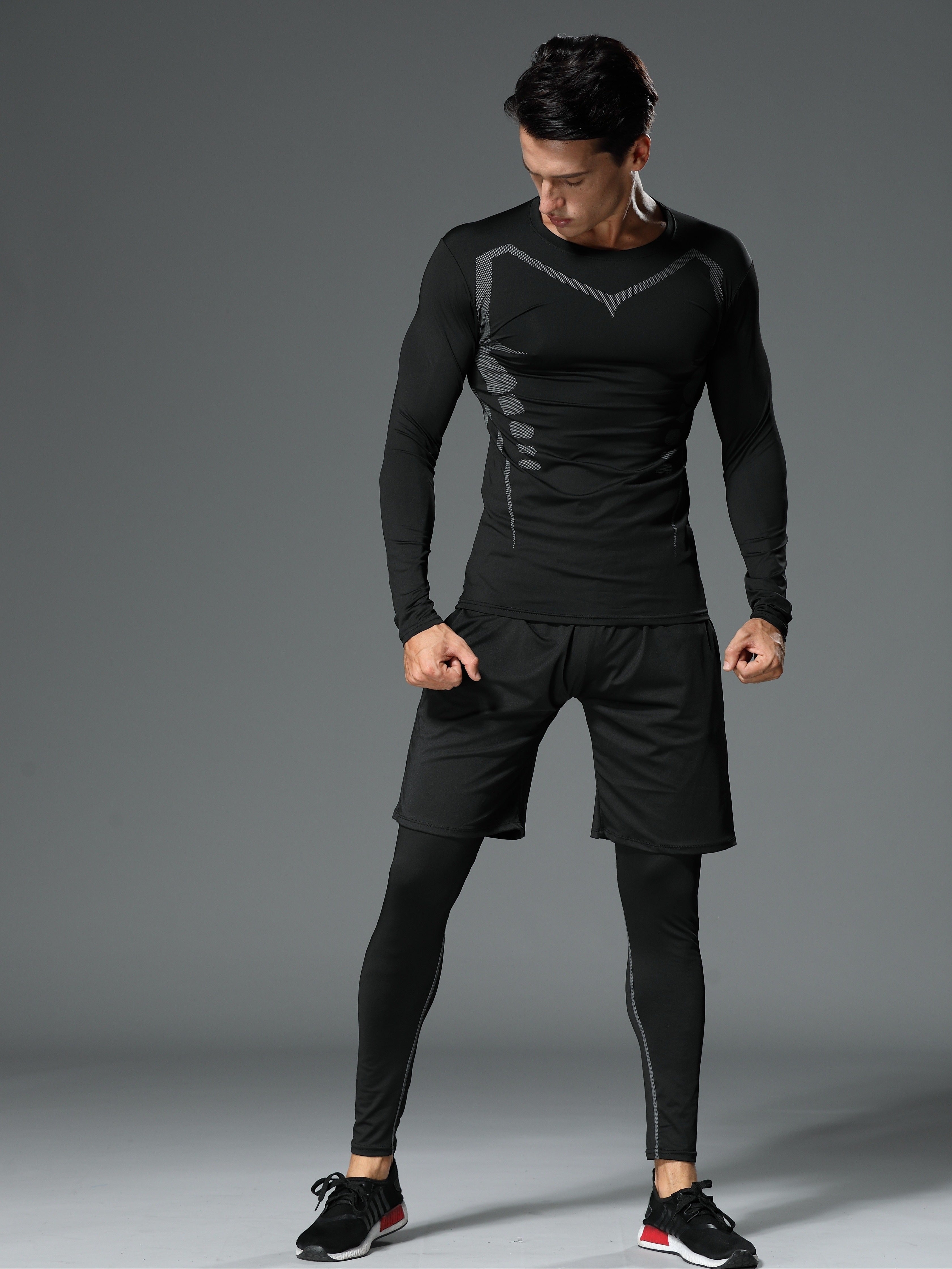 Men's Sportswear Running Gym Tight-Fitting Quick-Dry Spring Autumn