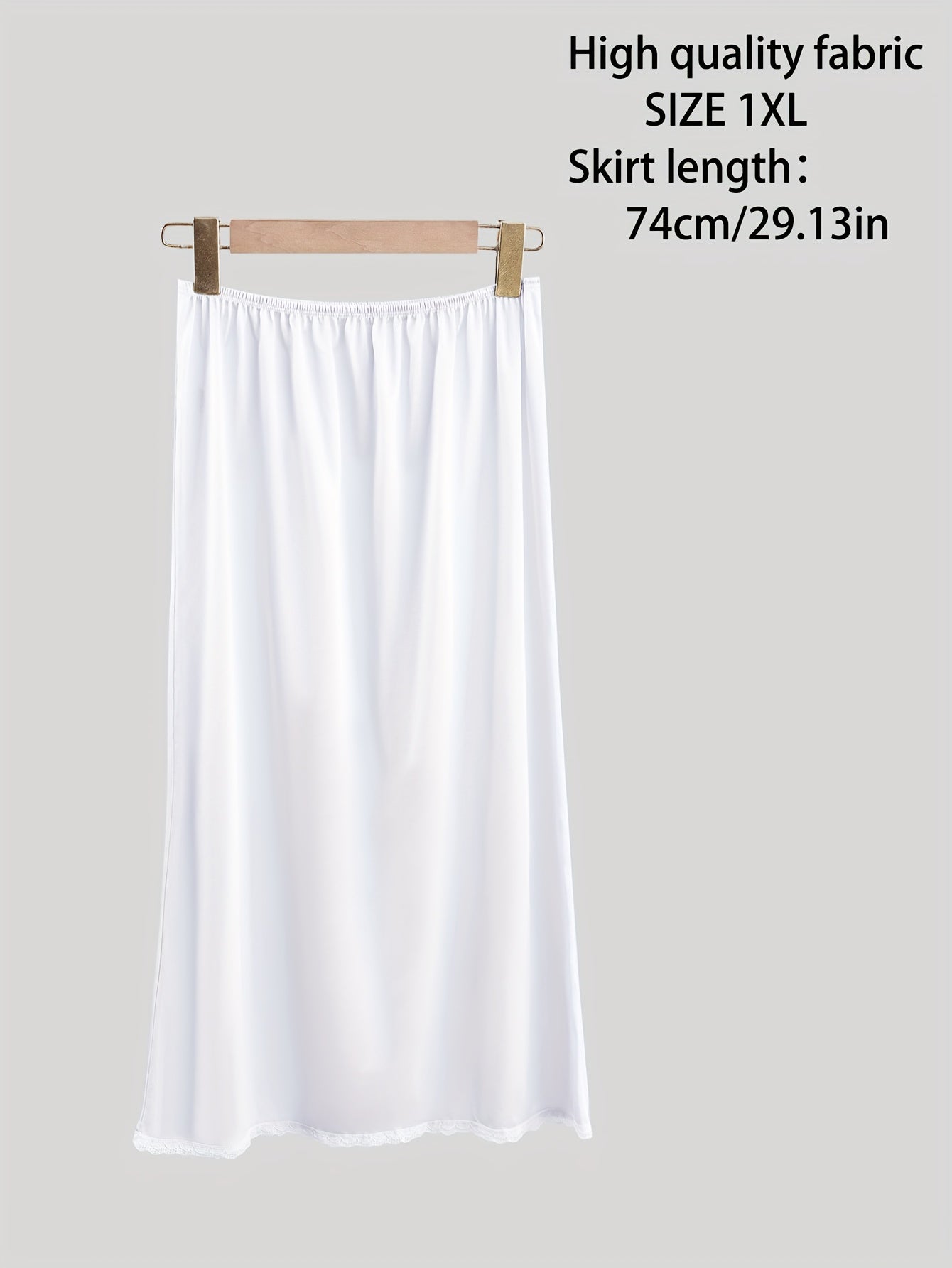 Плюс сайз кружевная пышная юбка-корсет повседневная средняя длина полиэстер эластан однотонный цвет