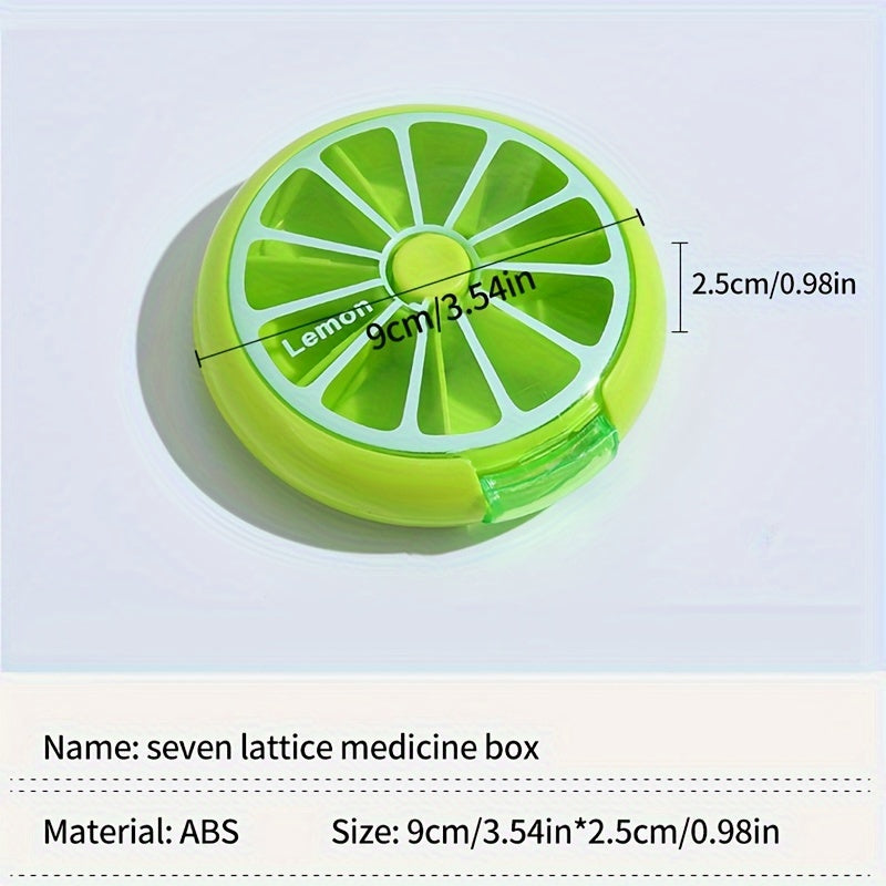 Portable Travel Pill Box 7 Compartments Pocket Size Medicine Organizer