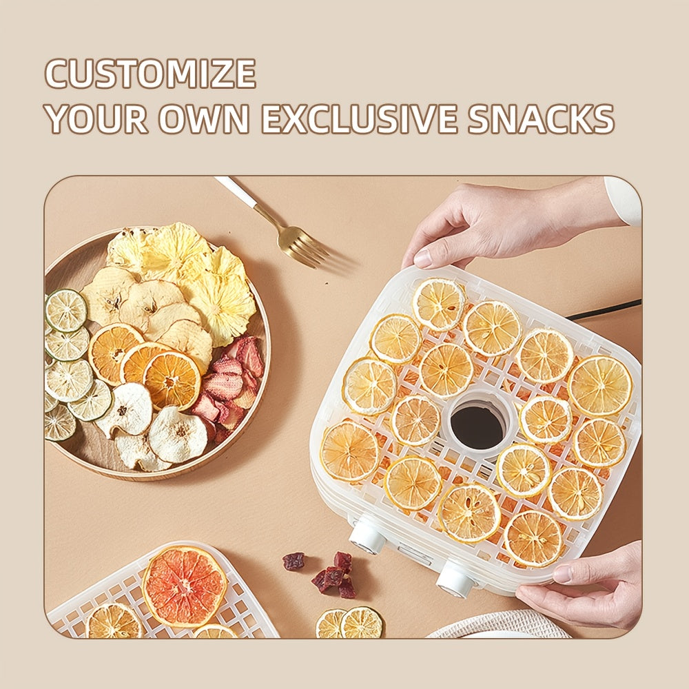 220V Evropa Standart Plugi, Energiya Tejamkor 4-Qavatli Havo Quruqchisi, Oziq-ovqat Quritish uchun, Moslashuvchan Harorat Boshqaruvi, Oshxona uchun Zarur