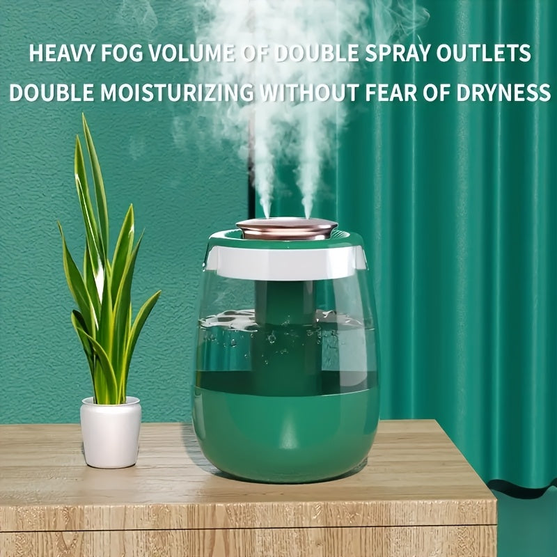 Quiet USB Humidifier with Dual Mist Spray Night Light for Bedroom and Desktop