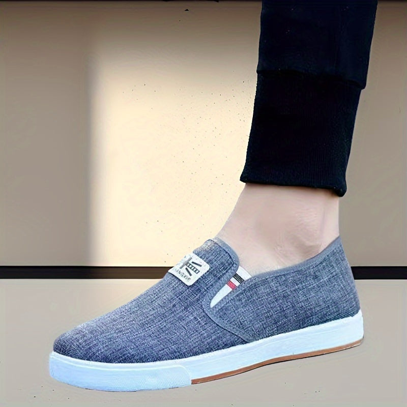 Men's Casual Slip-On Shoes with Elastic Strap Non-Slip Outdoor Walking Camping