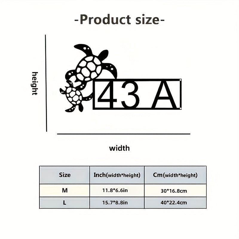 Cartel de dirección de tortugas marinas Personalizable Decoración de pared para playa Regalo