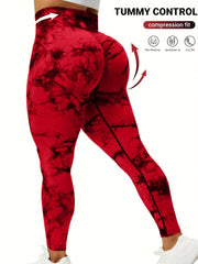 Plus Size High-Waisted Yoga Pants Women Tummy Control Seamless Workout Leggings