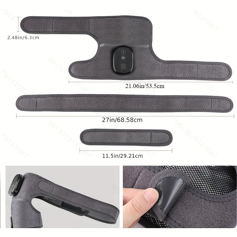 Portable Knee Massager with Heat Vibration LED Display for Pain Relief