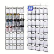 Over-the-Door Hanging Organizer Bags with 35 Pockets for Shoes Clothes Toys and Home Storage