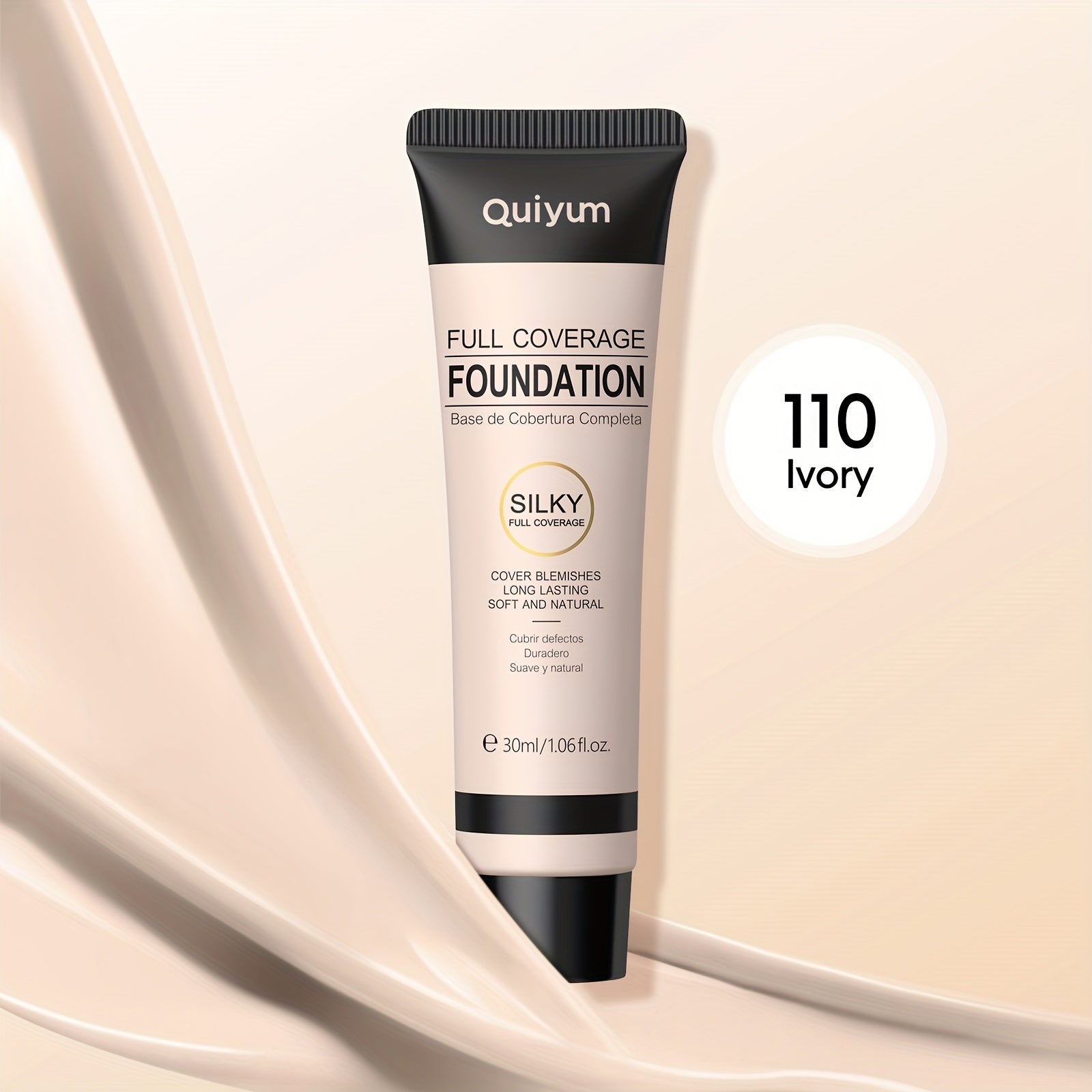 Women Full Coverage Matte Liquid Foundation Oil-Free Cover Blemishes Dark Spots