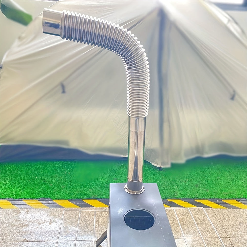 Stainless Steel 90° Elbow Chimney Liner for Indoor Outdoor Use Rust Resistant