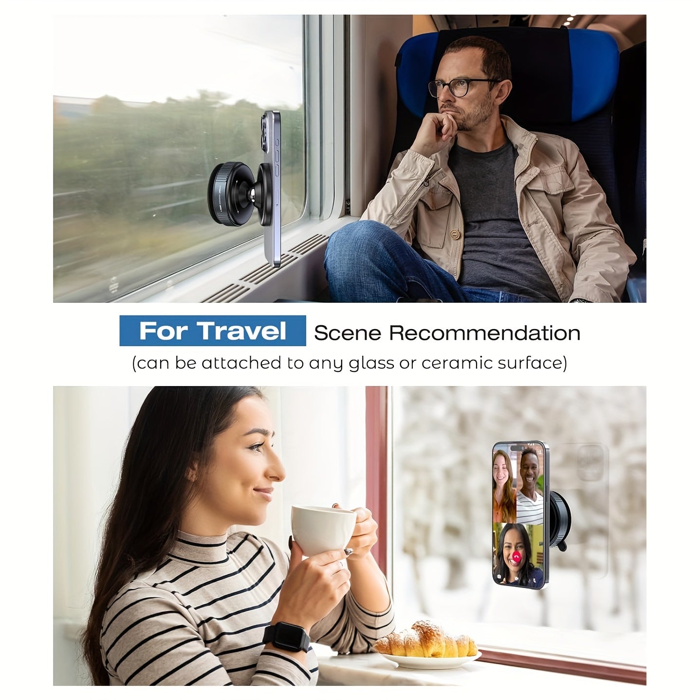 Universal Adjustable Vacuum Magnetic Phone Holder for Car Gym Mirror