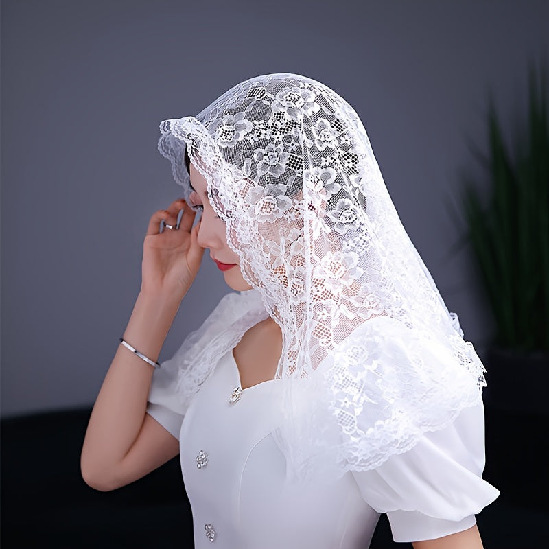 Bridal Wedding Lace Veil Hair Accessory for Brides