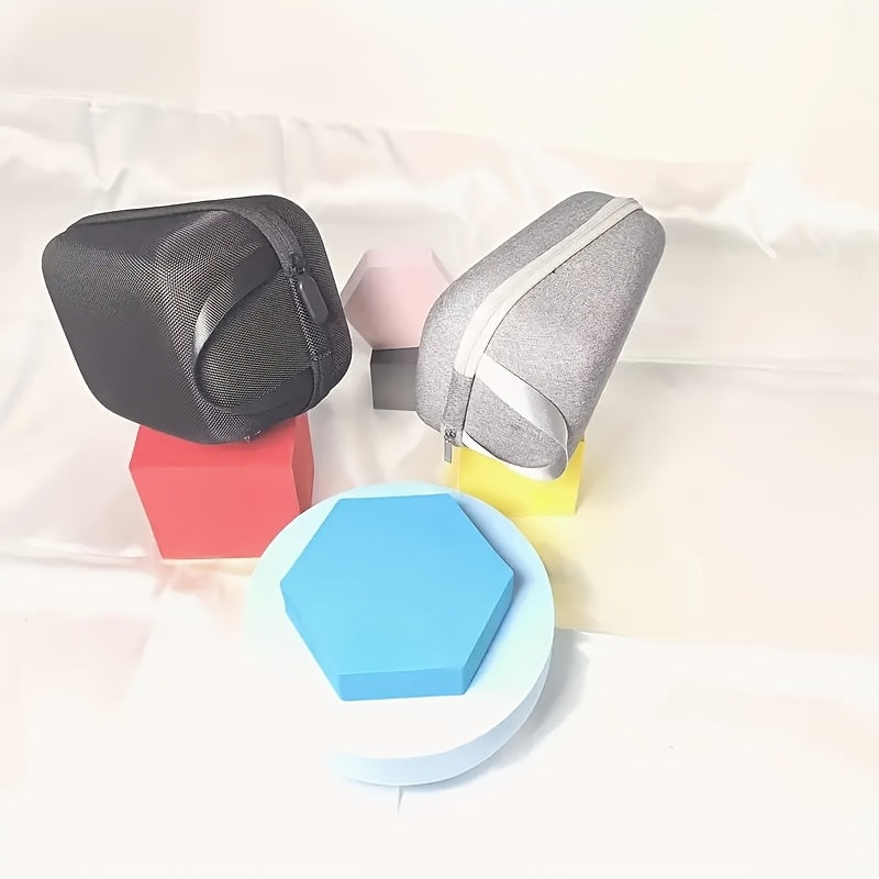 Portable Blood Pressure Monitor Case with Strap Black Grey Organizing Cuffs and Digital Devices