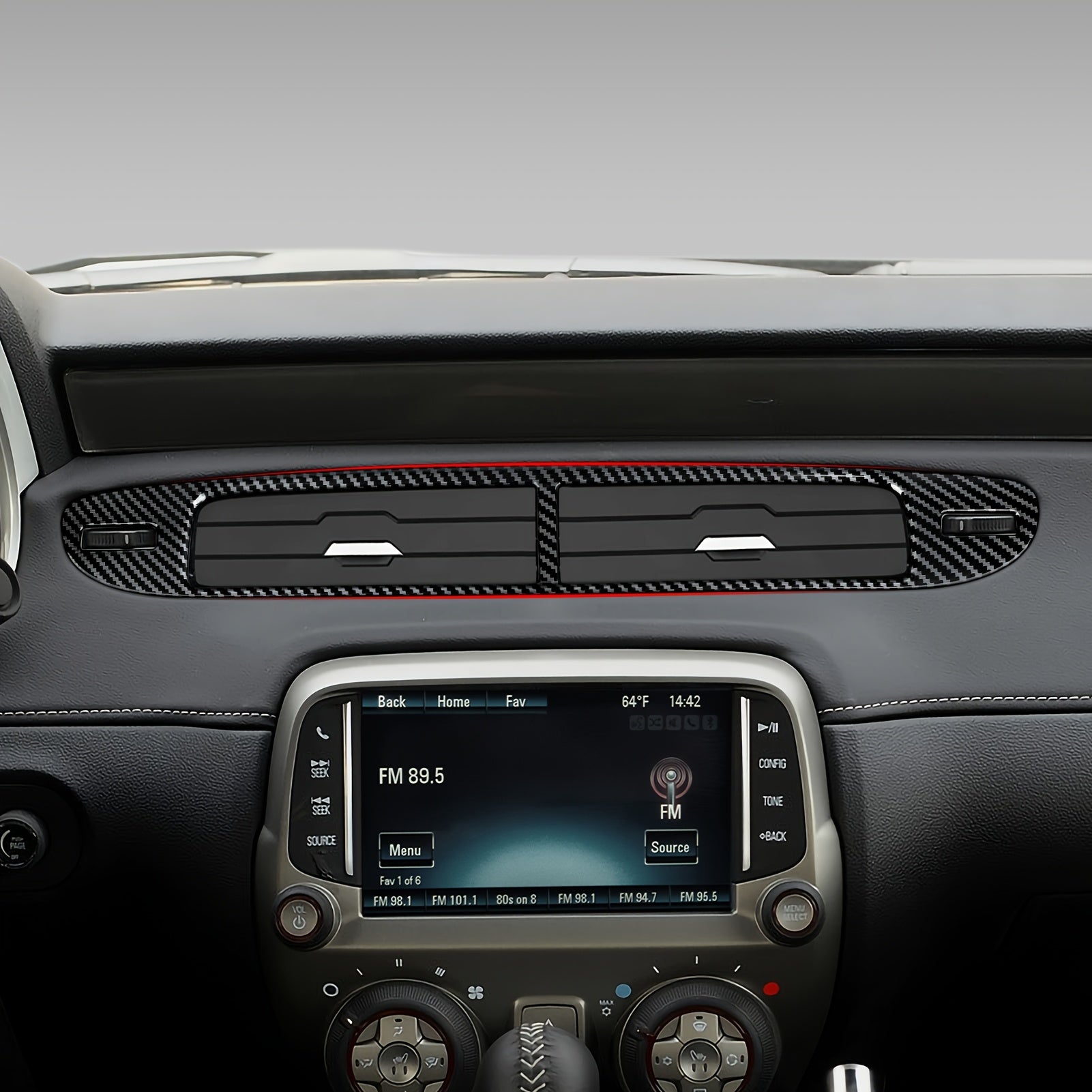 Car Interior Decor ABS Carbon Fiber Vent Sticker for Camaros 2012–2015