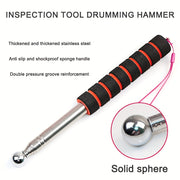 130cm Stainless Steel Telescopic Inspection Hammer for Walls Floors Non-Electric