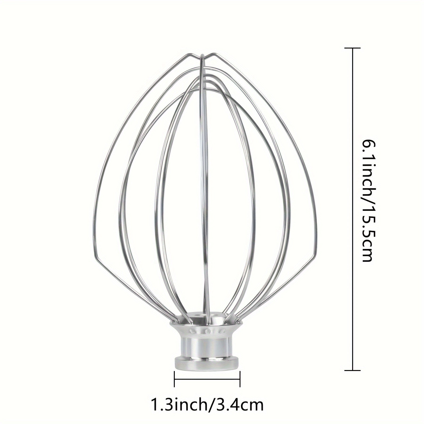Stainless Steel Wire Whisk Attachment for Stand Mixer Egg and Cream Beater