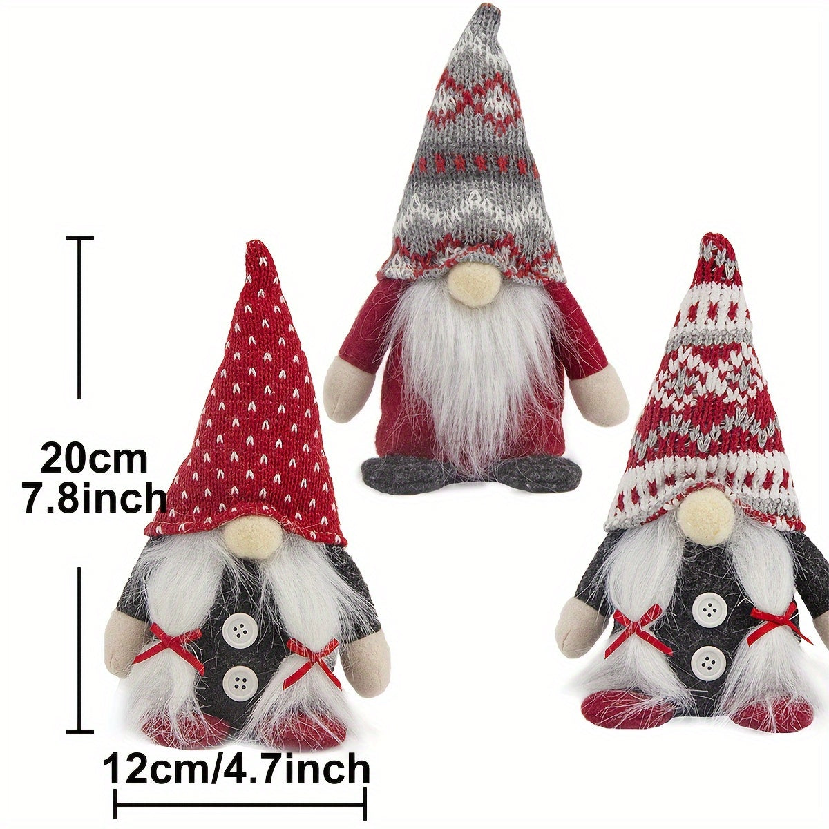 Adorno de gnomo nórdico sin rostro para árbol y decoración del hogar